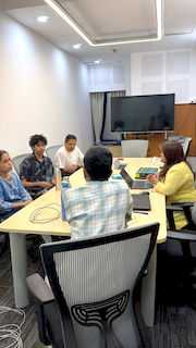 upGrad Coimbatore office - student and parents with the counselling team after their study abroad session